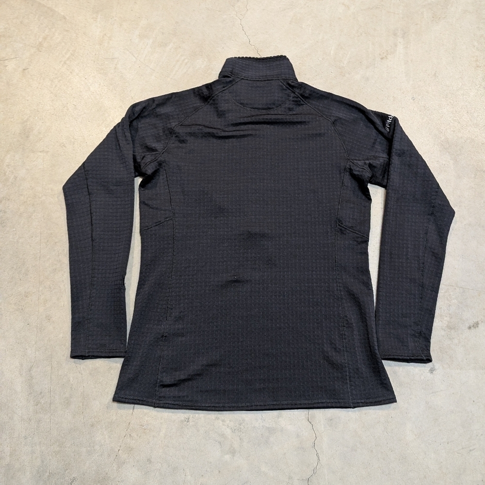 Patagonia Women's M R1 Fleece Pull Over 1/2 Zip Black Company Logo - Picture 5 of 8